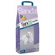 Sanicat Super Plus впитывающий наполнитель для кошачьего туалета, с ароматом лаванды и апельсина 20 л